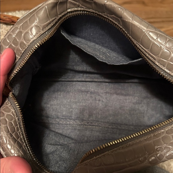 Clare V Marisol with Pocket Crossbody in Fog Croco - Picture 4 of 8